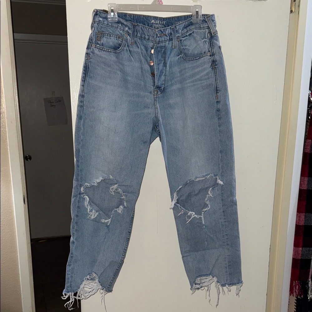 Ariat  Women's Light Blue Tomboy straight ultra high rise Jeans